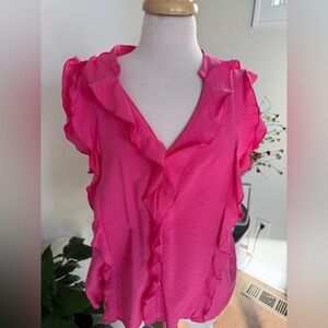 Yest Pink Ruffled Women's Top